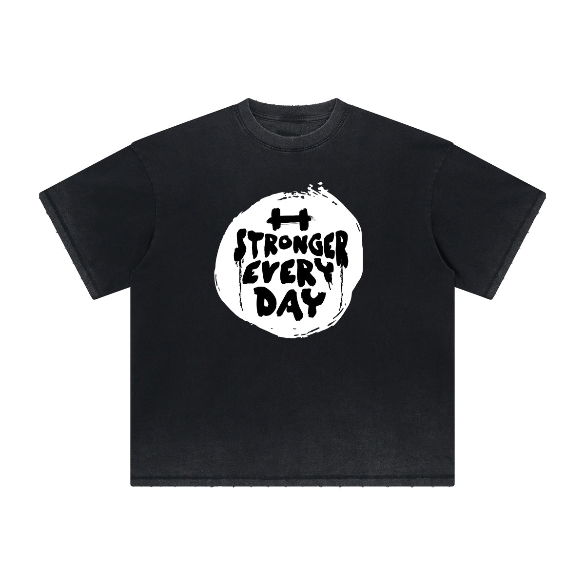 Camiseta con estampado de baloncesto descolorido intenso