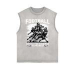 Frayed Edge Sports Graphic Print Tank Top