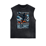 Distressed Sports Graphic Sleeveless Shirt