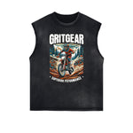 Distressed Sports Graphic Sleeveless Shirt
