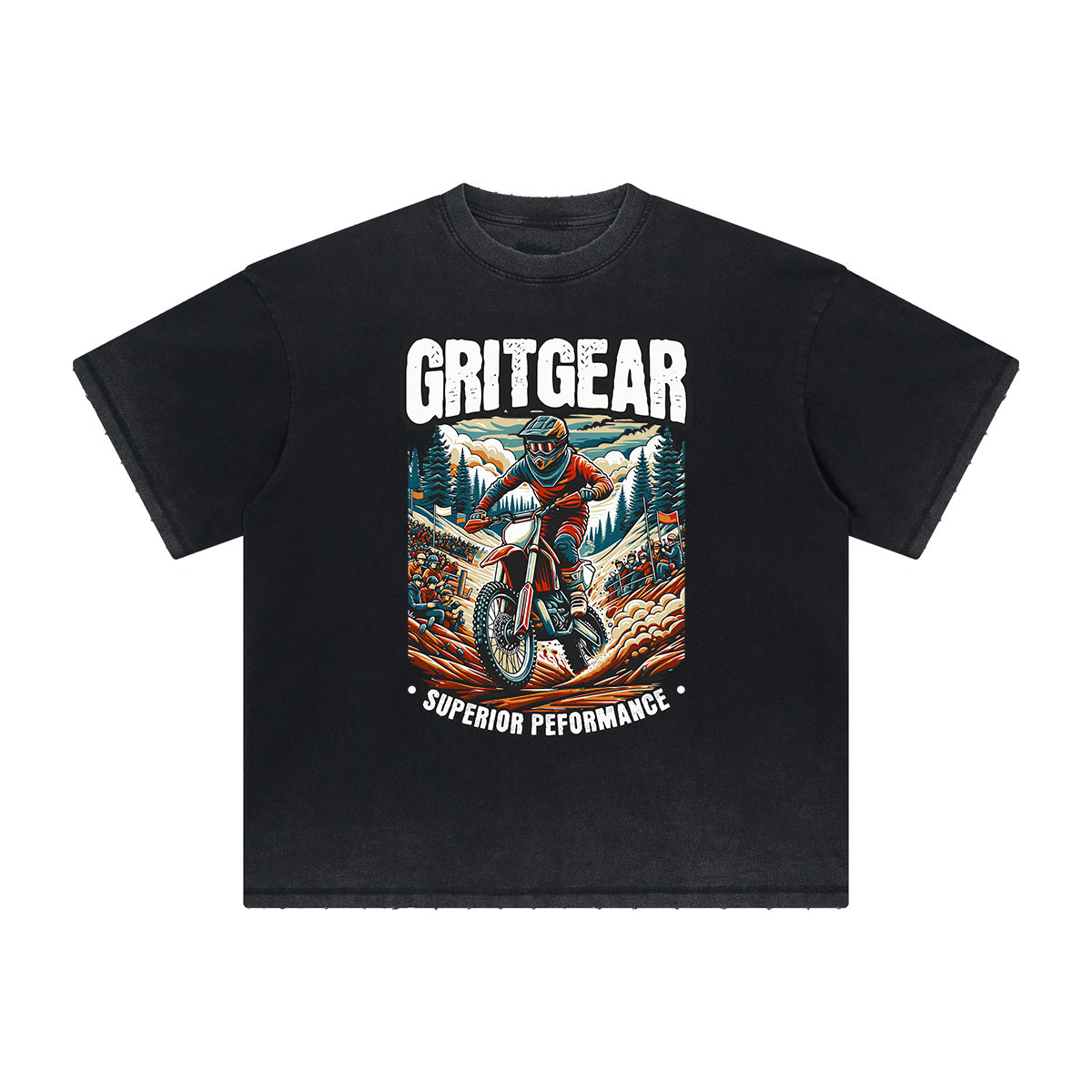 Camiseta con estampado de baloncesto descolorido intenso