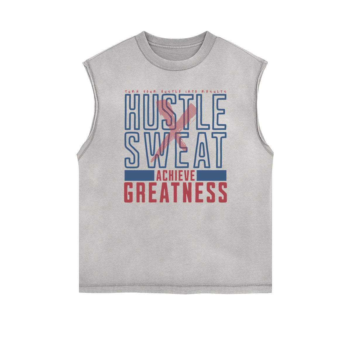 Frayed Edge Sports Graphic Print Tank Top