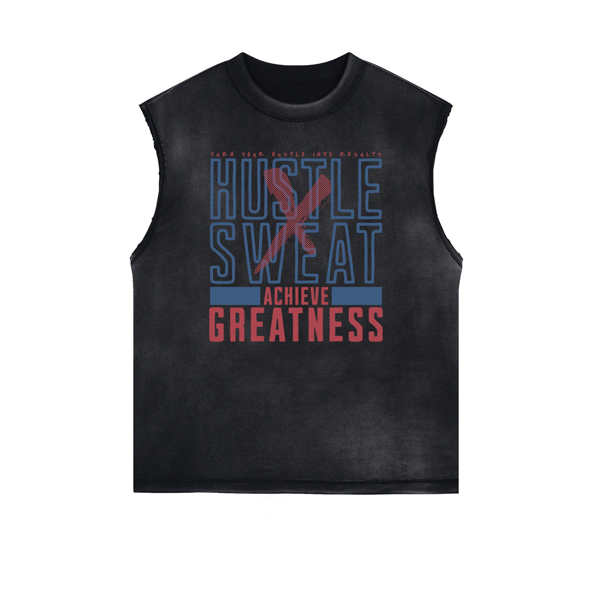 Distressed Sports Graphic Sleeveless Shirt