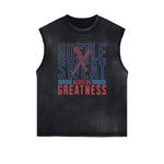 Distressed Sports Graphic Sleeveless Shirt