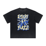 Camiseta con estampado de baloncesto descolorido intenso