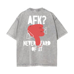 Washed Cotton Graphic Typography T-Shirt