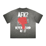 Vintage-Style Frayed Typography Tee