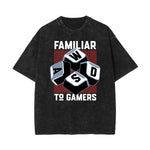 Stone-Washed Bold Typography Crewneck Tee