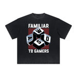 Camiseta con tipografía en negrita y desvanecimiento intenso