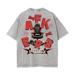 Washed Cotton Graphic Typography T-Shirt