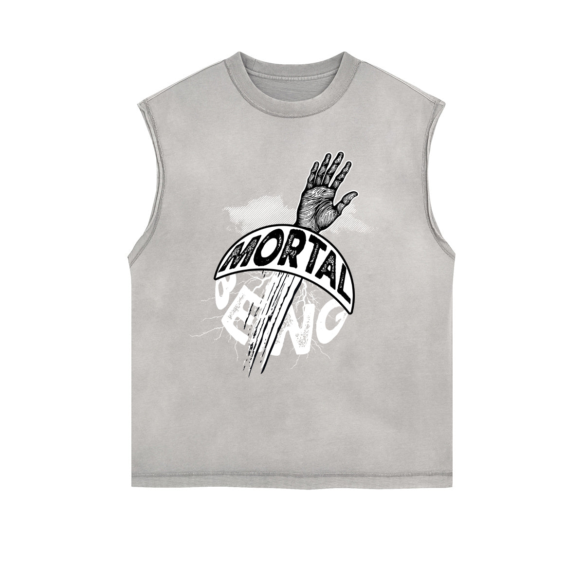 Frayed Edge Bold Typography Tank Top