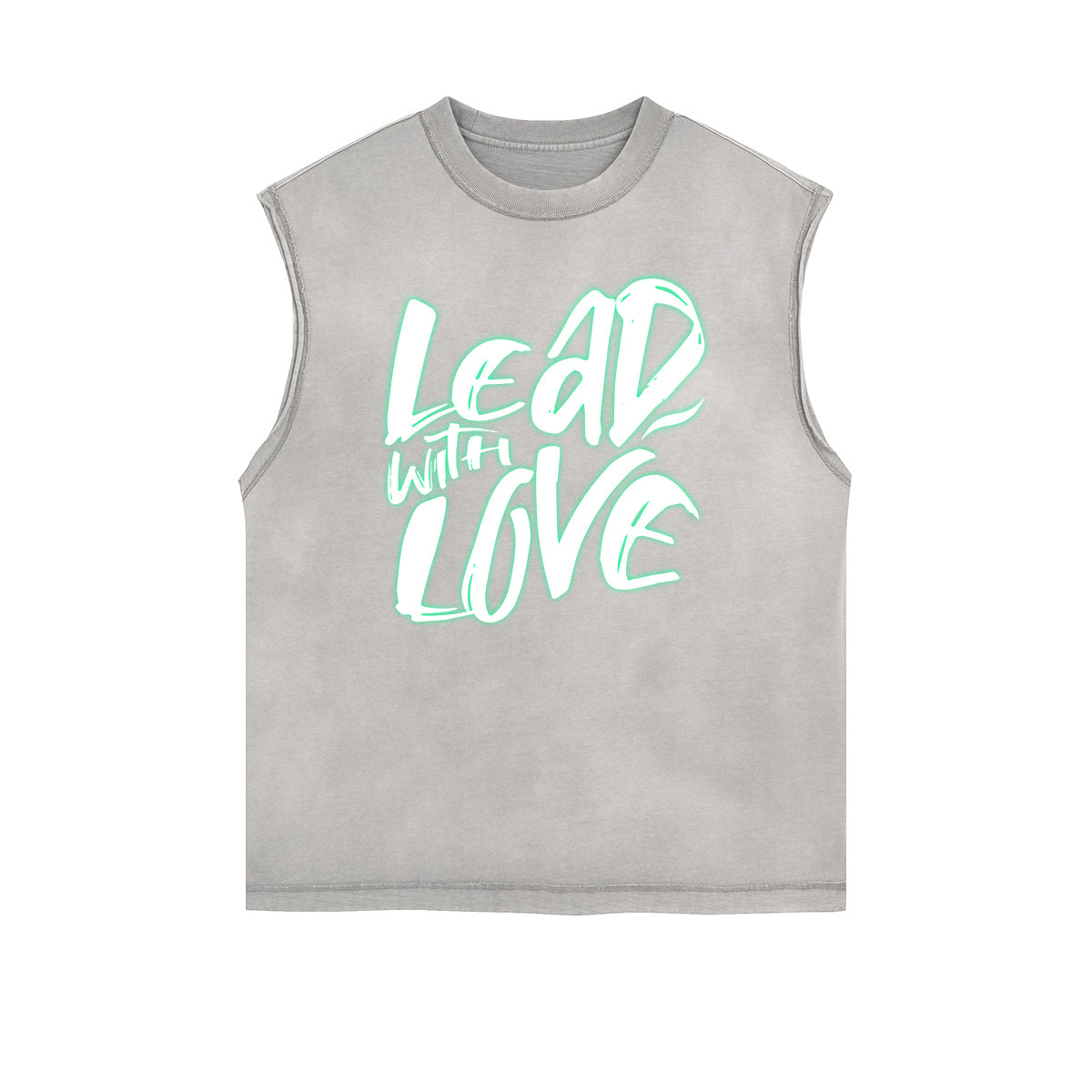 Frayed Edge Bold Typography Tank Top