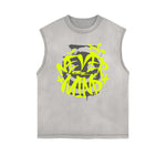 Frayed Edge Bold Typography Tank Top