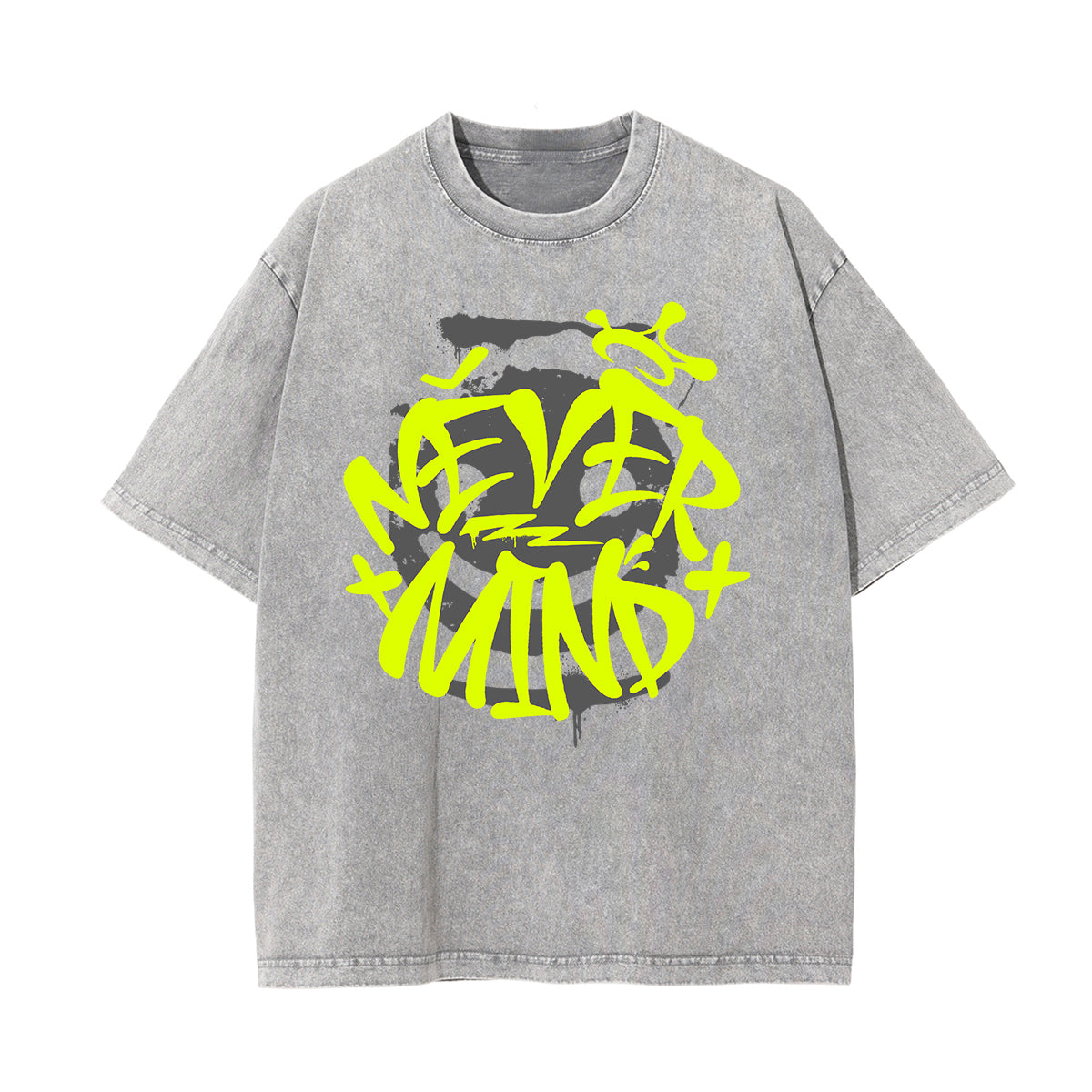 Washed Cotton Graphic Typography T-Shirt