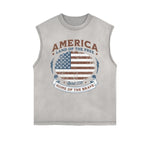 Frayed Edge Bold Typography Tank Top