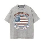 Washed Cotton Graphic Typography T-Shirt