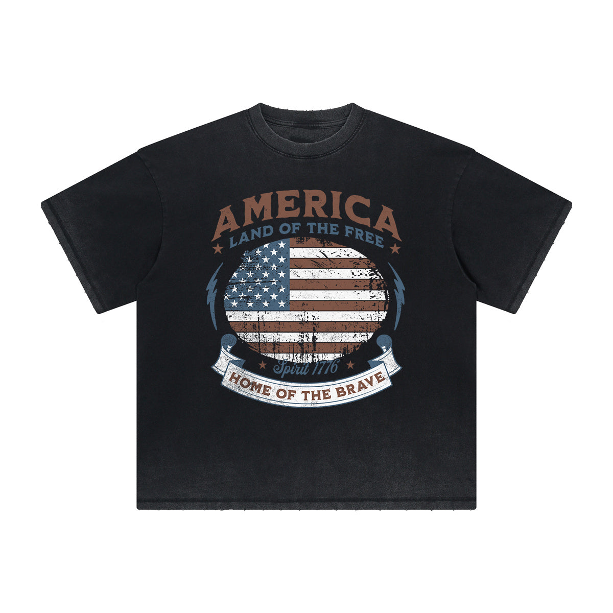 Camiseta con tipografía en negrita y desvanecimiento intenso