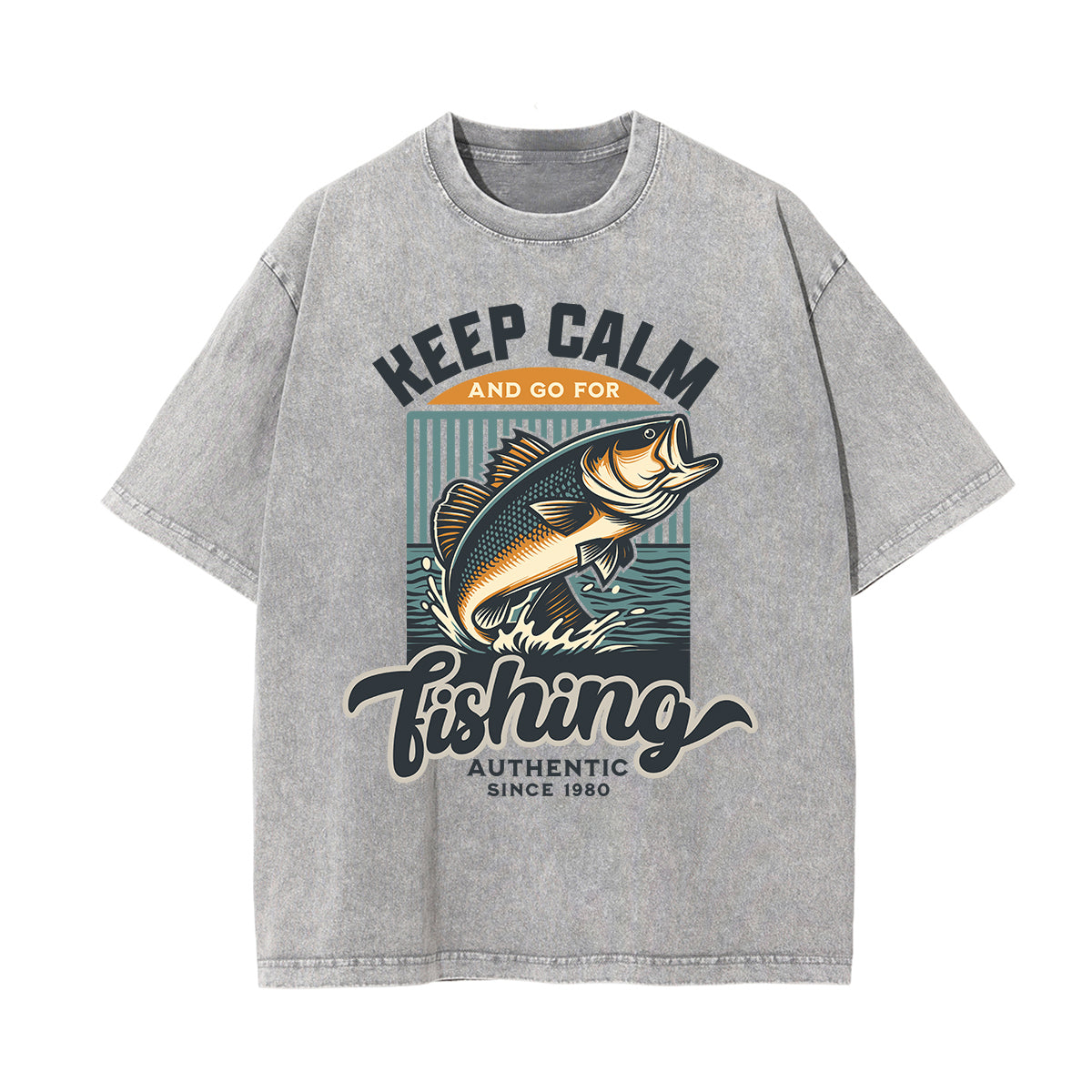 Washed Cotton Graphic Typography T-Shirt