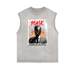 Frayed Edge Mystery Mask Graphic Tank Top