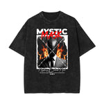 Stone Wash Mystery Mask Graphic T-Shirt