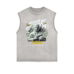 Frayed Edge Mystery Mask Graphic Tank Top