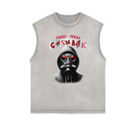 Frayed Edge Mystery Mask Graphic Tank Top