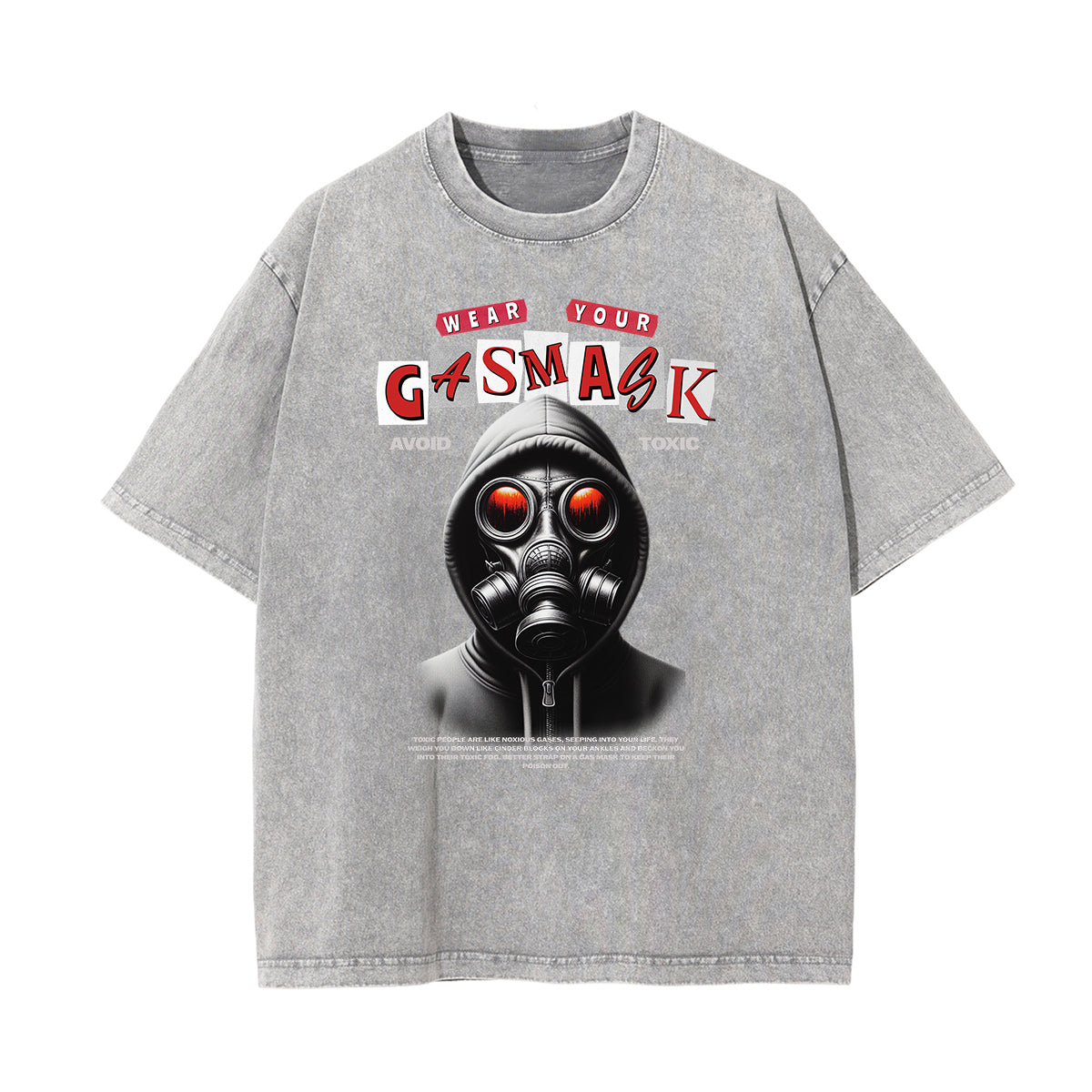 Washed Mystery Mask Graphic Cotton Tee