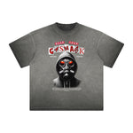 Heavy Faded Mystery Mask Graphic T Shirt