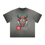 Heavy Faded Mystery Mask Graphic T Shirt