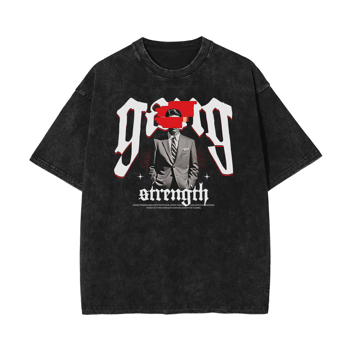 Stone Wash Mystery Mask Graphic T-Shirt