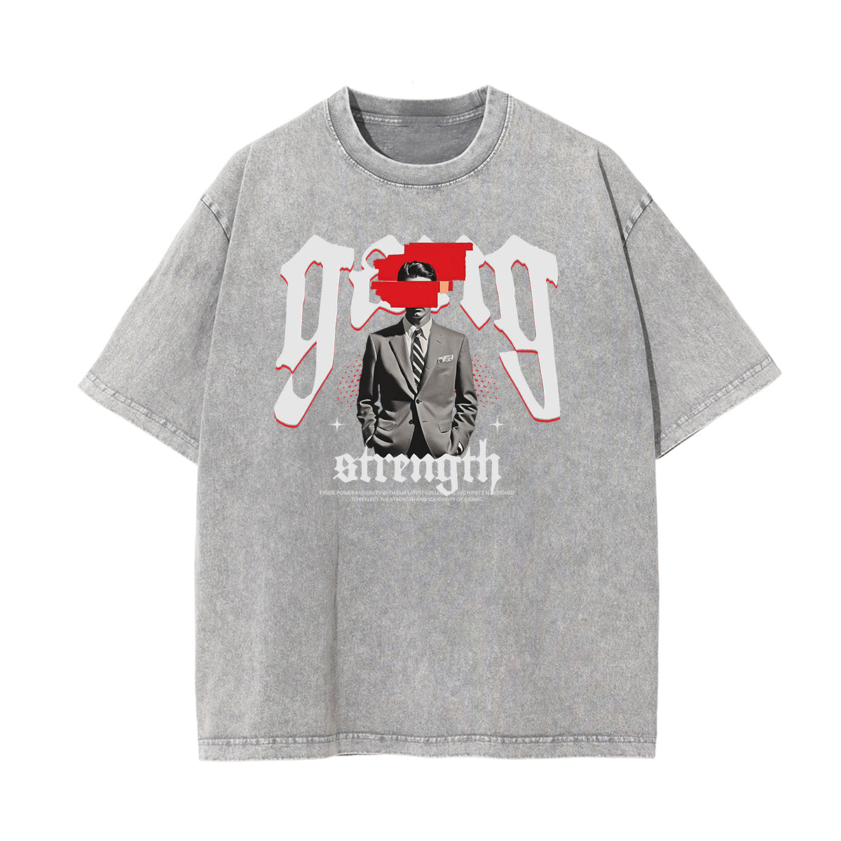 Washed Mystery Mask Graphic Cotton Tee