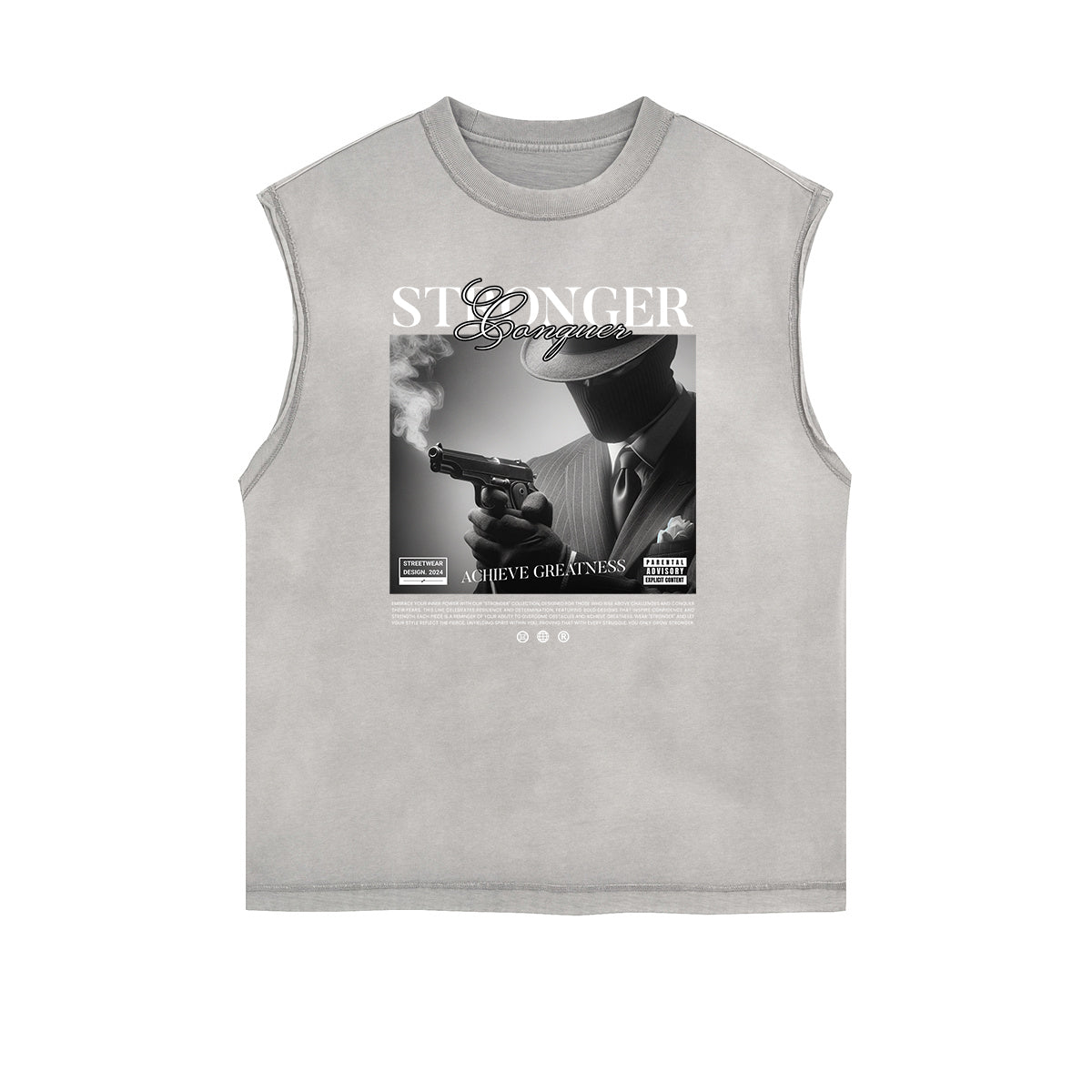 Frayed Edge Mystery Mask Graphic Tank Top