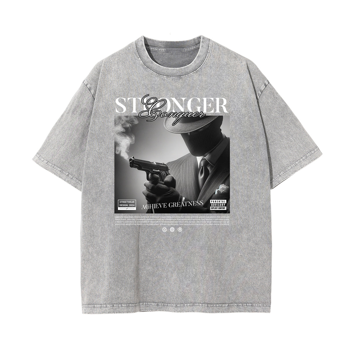 Washed Mystery Mask Graphic Cotton Tee