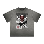 Heavy Faded Mystery Mask Graphic T Shirt