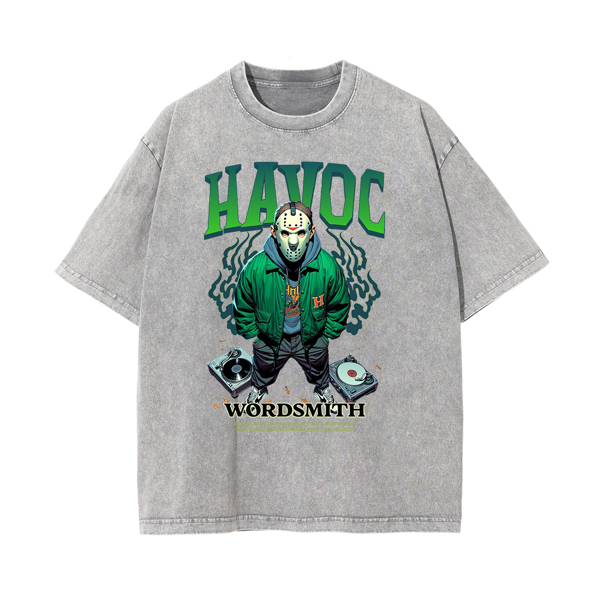 Washed Mystery Mask Graphic Cotton Tee