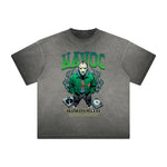 Heavy Faded Mystery Mask Graphic T Shirt