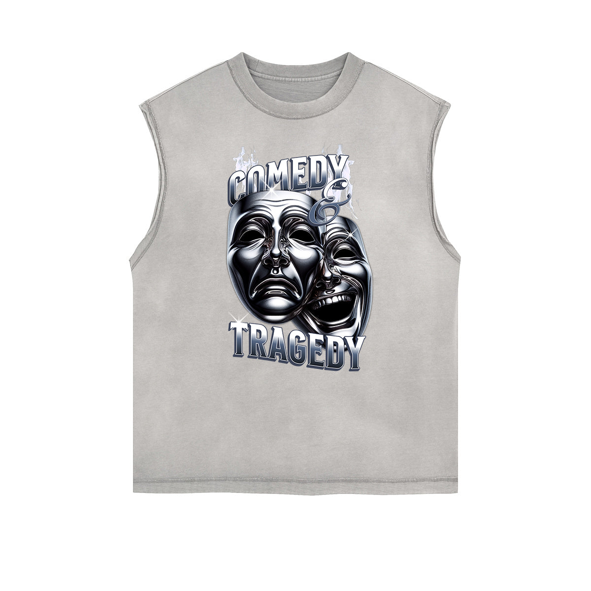 Frayed Edge Mystery Mask Graphic Tank Top