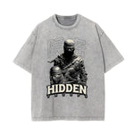 Washed Mystery Mask Graphic Cotton Tee