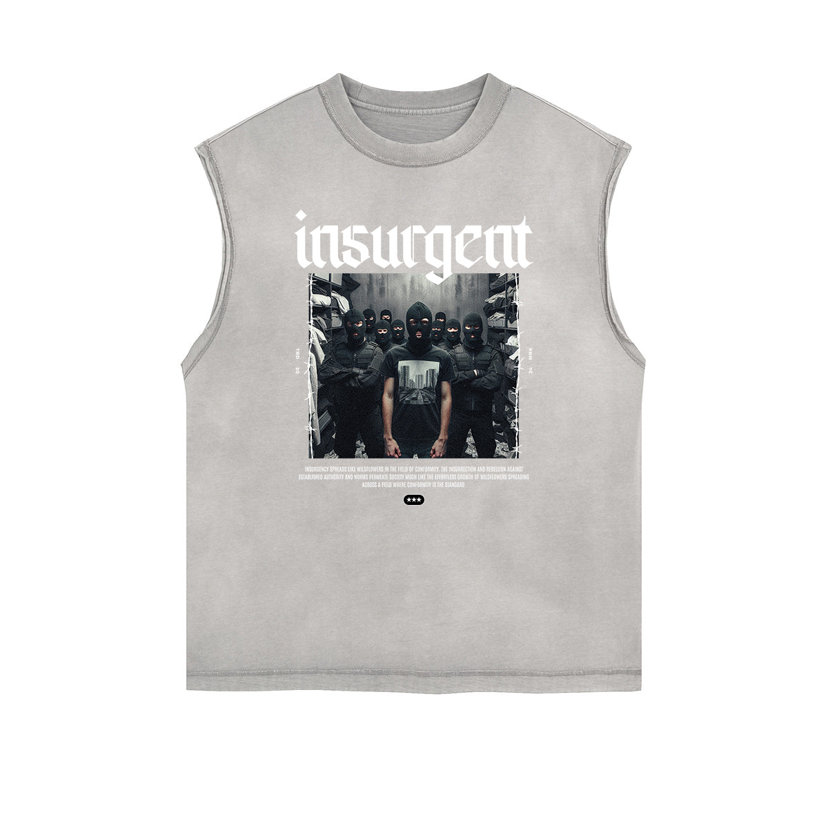 Frayed Edge Mystery Mask Graphic Tank Top