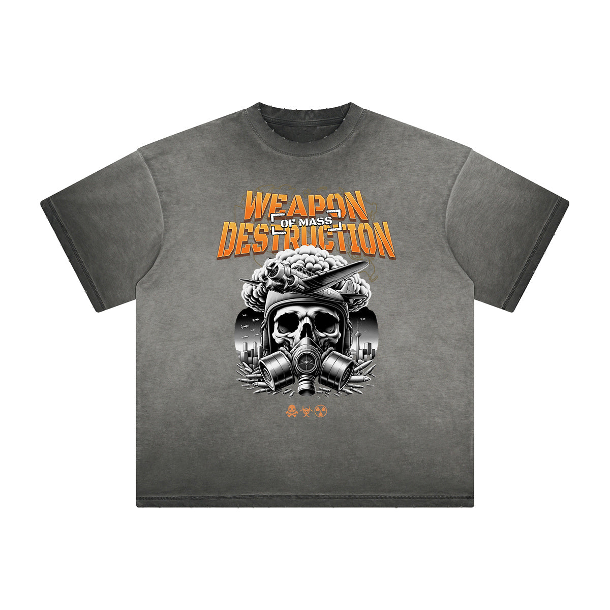 Heavy Faded Mystery Mask Graphic T Shirt