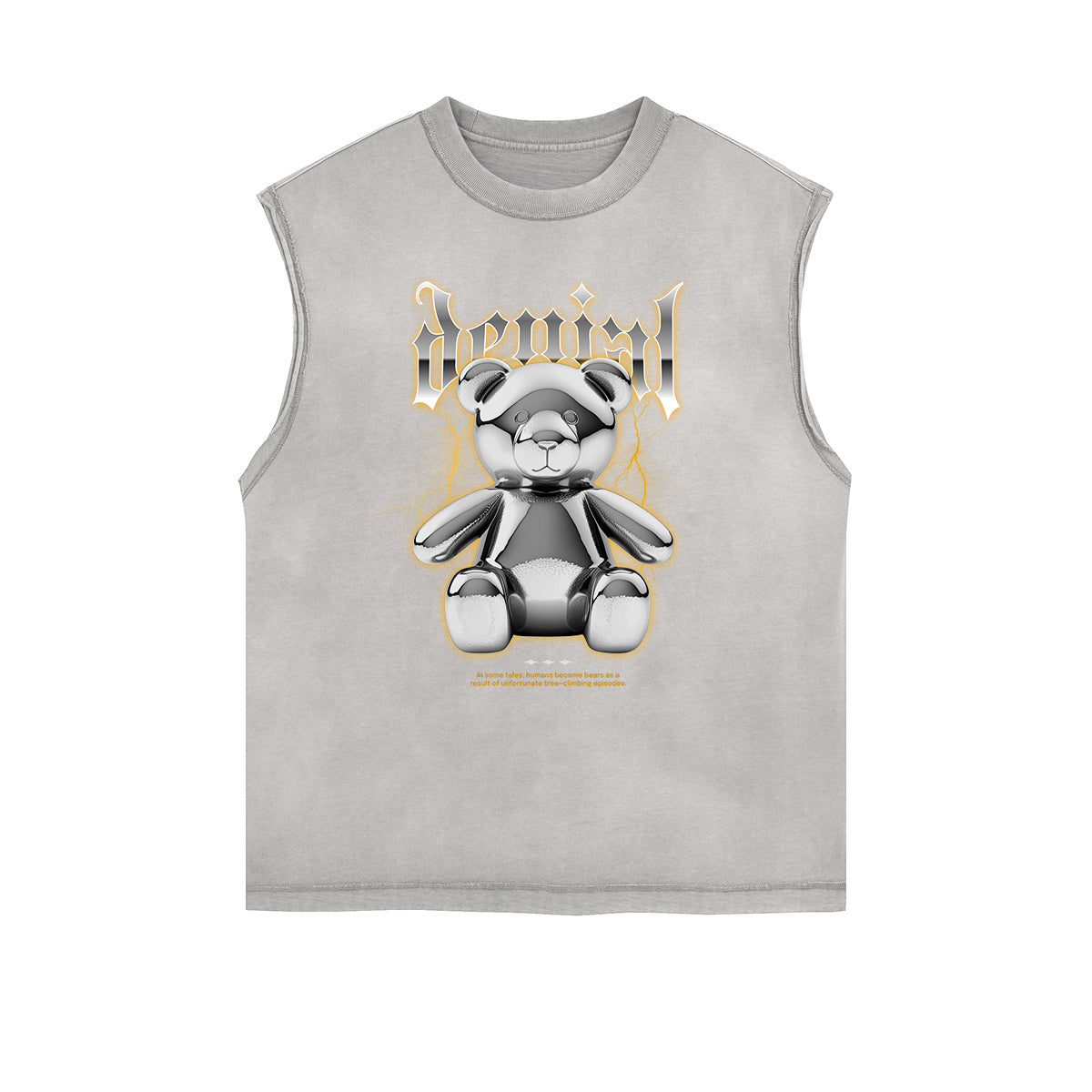 Frayed Edge Creepy Bear Graphic Tank Top