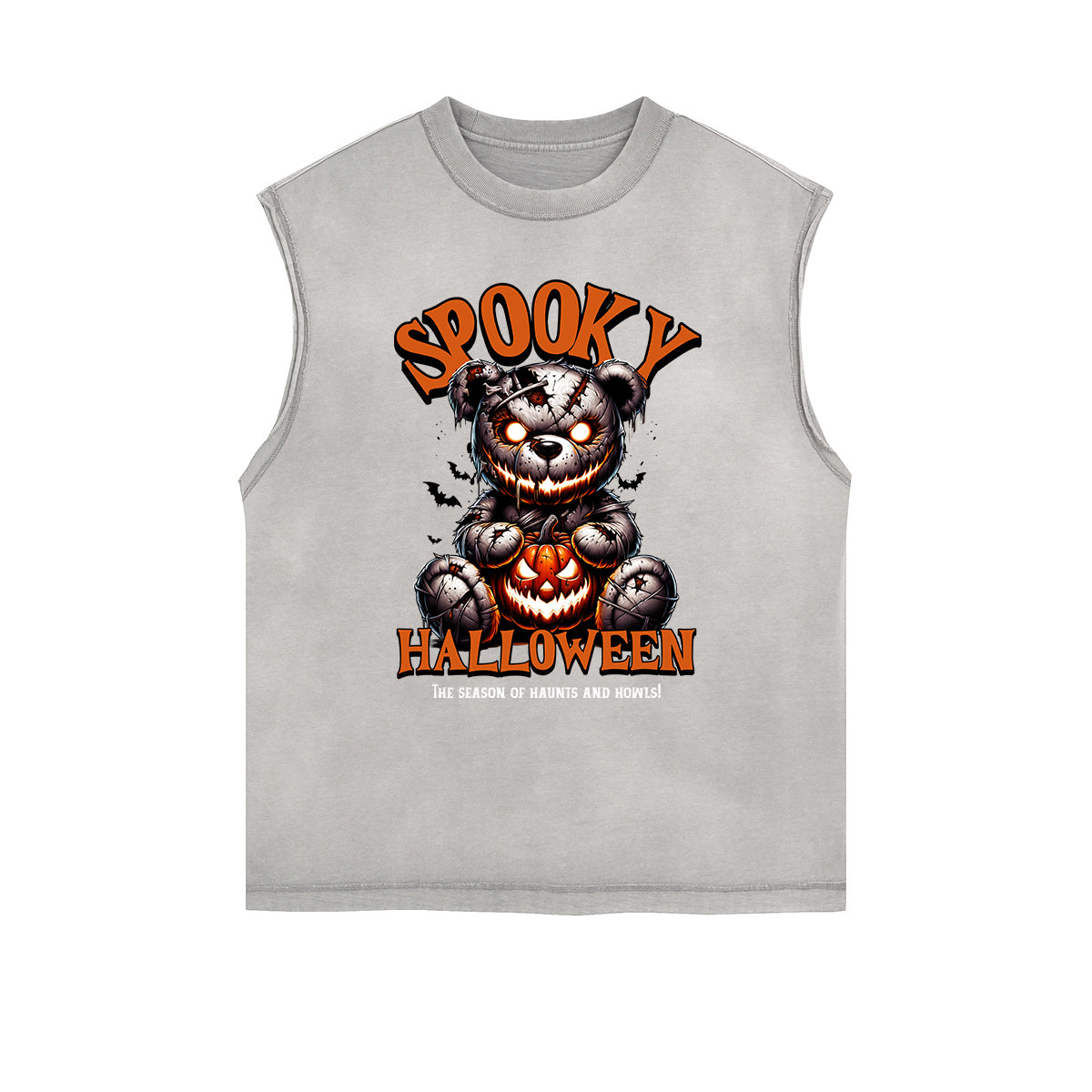 Frayed Edge Creepy Bear Graphic Tank Top