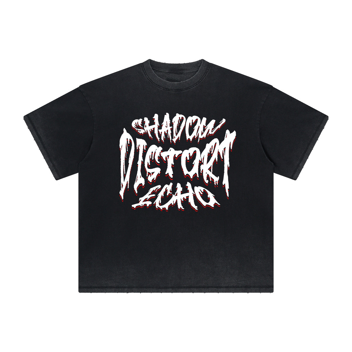 Vintage-Style Frayed Dark Aesthetic Tee