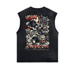 Sleeveless Distressed Dark Aesthetic Tee