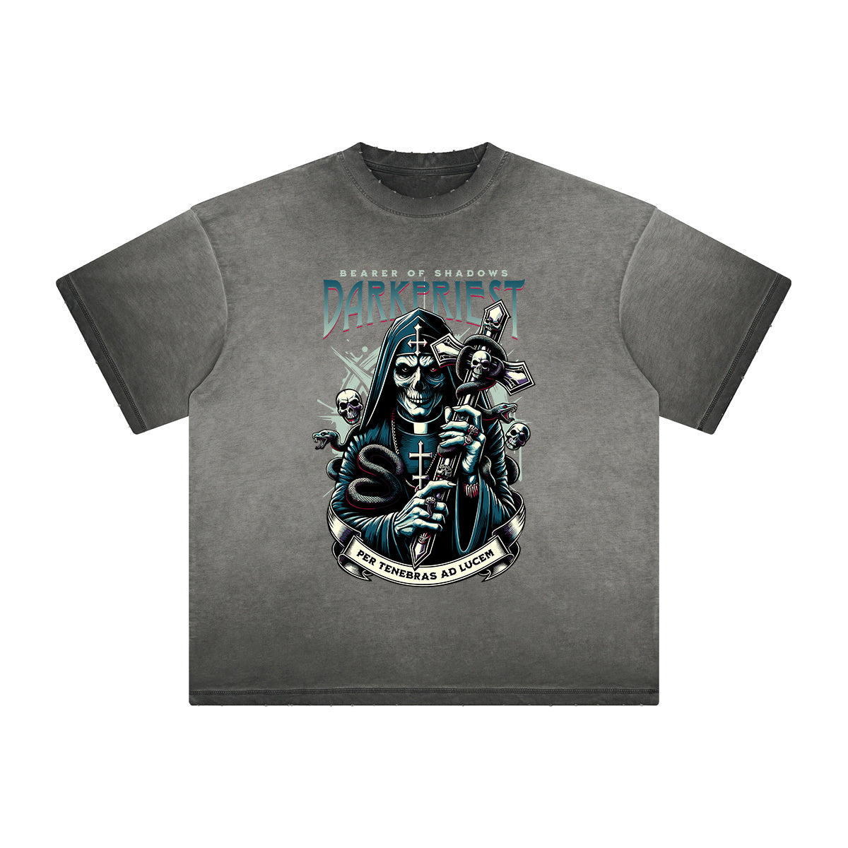 Faded Thick Dark Aesthetic Tee