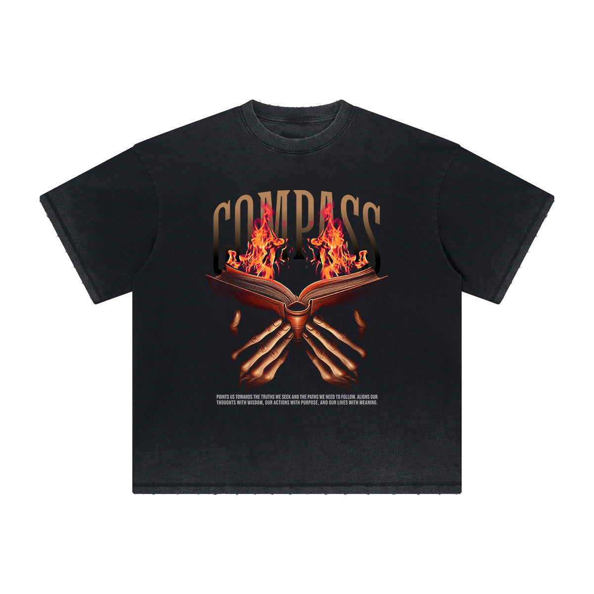 Vintage-Style Frayed Dark Aesthetic Tee