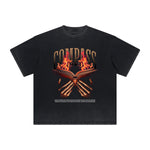 Vintage-Style Frayed Dark Aesthetic Tee