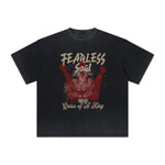 Vintage-Style Frayed Dark Aesthetic Tee