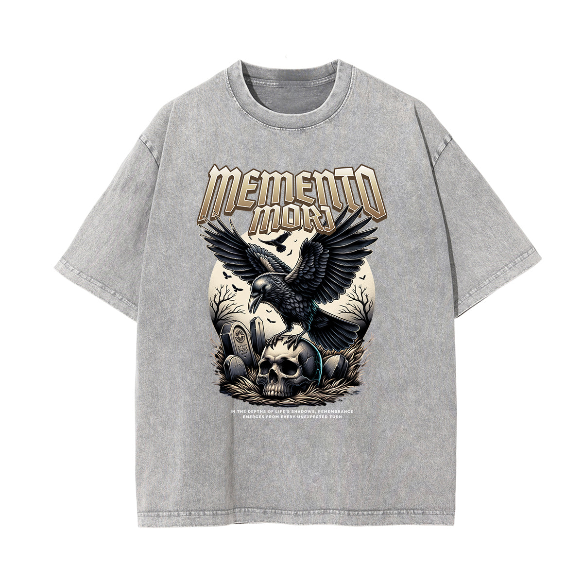 Washed Cotton Dark Aesthetic Tee