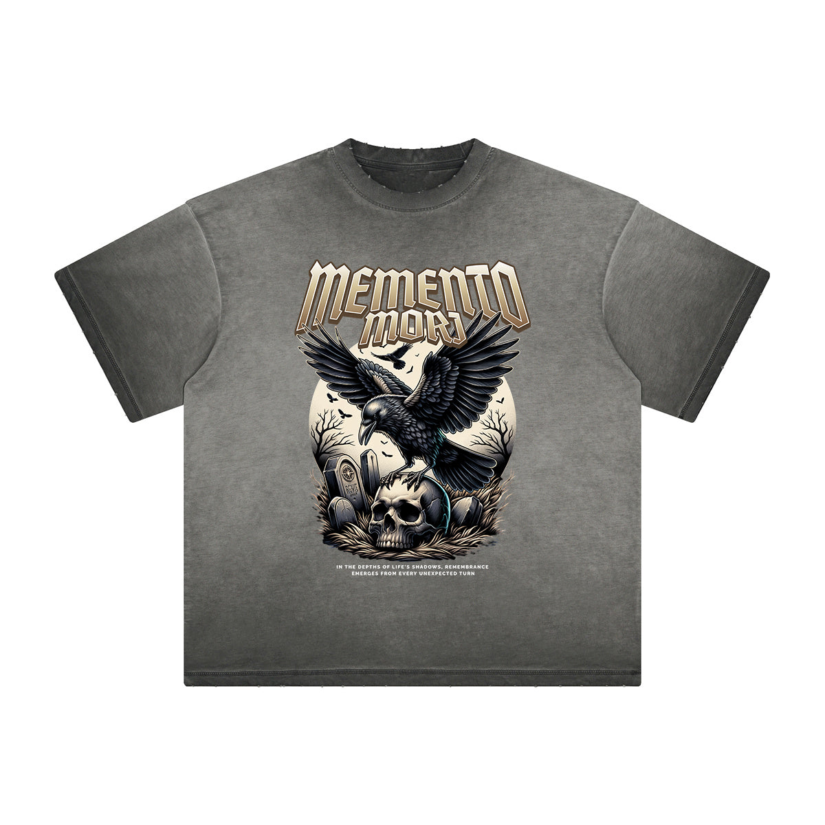 Faded Thick Dark Aesthetic Tee